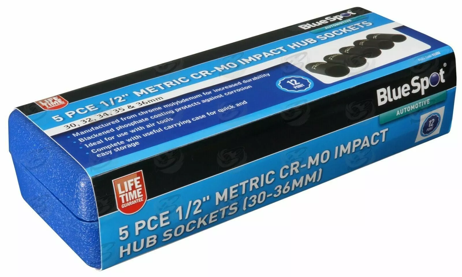 BlueSpot 12 Point Axle Hub Nut DEEP IMPACT Socket Set 1/2"Dr Thin Wall Drive Shaft Socket 11 BlueSpot 12 Point Axle Hub Nut DEEP IMPACT Socket Set 1/2"Dr Thin Wall Drive Shaft Socket - Image 11