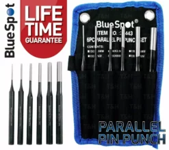 BLUESPOT PIN Punch Set 6pc Parallel Pin Punches Metric Punch Tool Set 2.5mm - 10mm