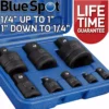 BLUESPOT 8pc IMPACT Socket Adaptor Converter Set Step Up / Step Down Adapters Reducers HD