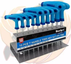 BLUESPOT T-Handle Torx Star Key Set T9 - T50 Torx Drivers 10pc Long & Short Reach Torx TX 16 BLUESPOT T-Handle Torx Star Key Set T9 - T50 Torx Drivers 10pc Long & Short Reach Torx TX -SOCKET SETS & EXTENSION BARS Sales 97184d88 cf7e 4c40 af4c c9d4638d56c8