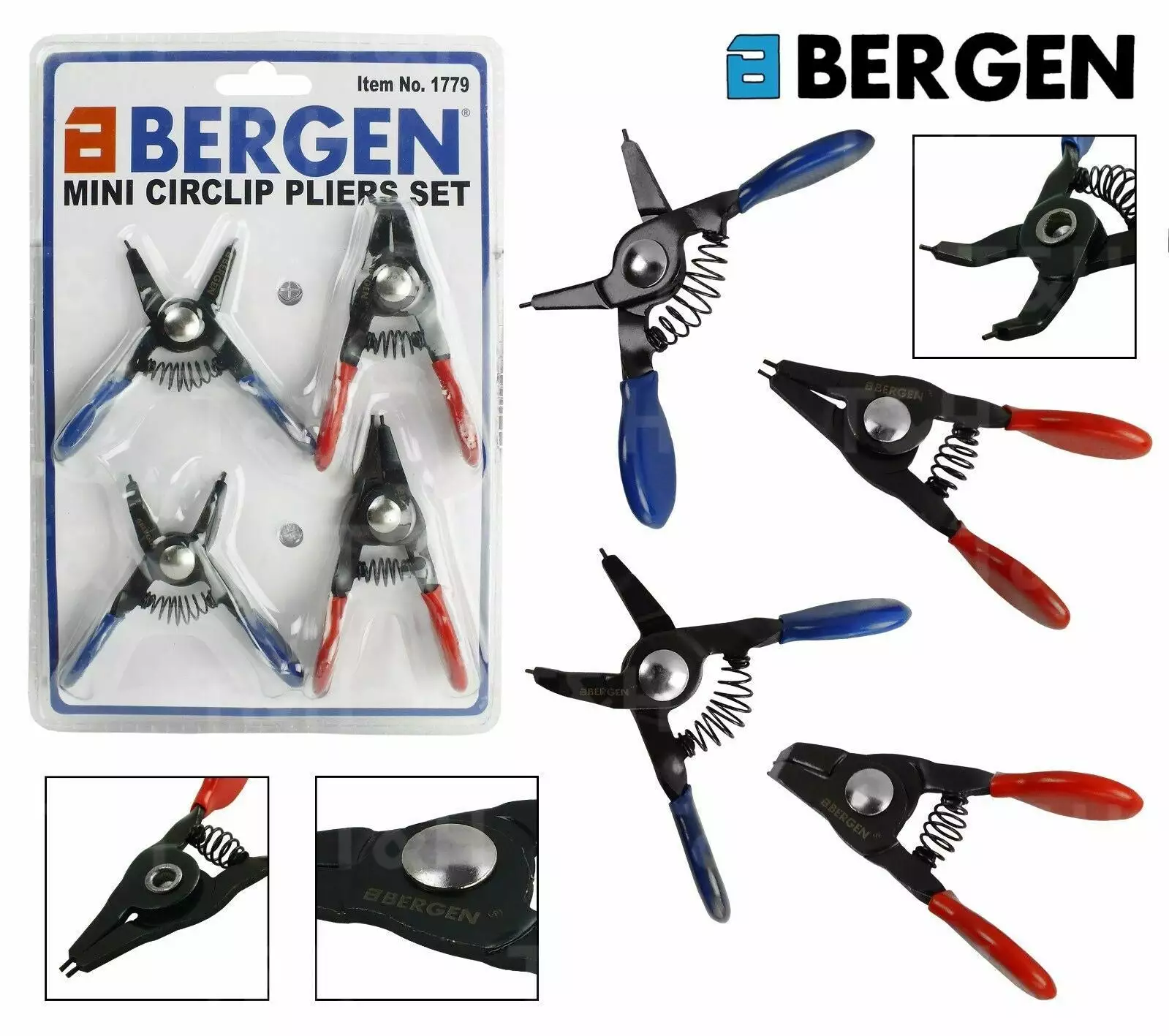 US PRO By BERGEN 4pc Mini Circlip Plier Internal External Bent Nose Straight Tip Snap Ring 1 US PRO By BERGEN 4pc Mini Circlip Plier Internal External Bent Nose Straight Tip Snap Ring