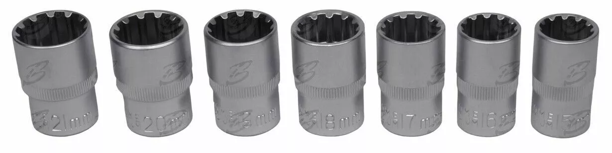 BlueSpot 1/2" Gear Lock Socket Set 8-32mm 19 Piece Hex Double Hex T Star AF & MM 11 BlueSpot 1/2" Gear Lock Socket Set 8-32mm 19 Piece Hex Double Hex T Star AF & MM - Image 11