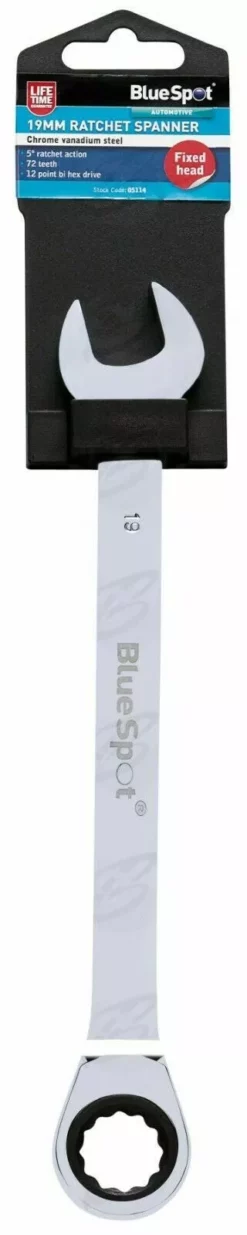 BLUESPOT 19mm Single 72 Tooth Ratchet Spanner -SOCKET SETS & EXTENSION BARS Sales 9c40b5c6 3b19 4e8c aefe 5ef2fa643eb8