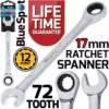 BLUESPOT 17mm Single 72 Tooth Ratchet Spanner
