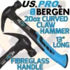 US PRO By BERGEN US.PRO By BERGEN 20oz Claw Hammer 527g Fibreglass Handle 13" Inch Curved Head Hammer
