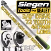 Sealey SIEGEN 3/8" Drive 72T Tooth EXTRA LONG 457mm Flexi Head Ratchet Handle 72 Tooth