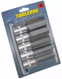 Toolzone HEX Bit Sockets Extra Large & Long Hex Allen Key Socket Set H14 H17 H19 H22 H24 -SOCKET SETS & EXTENSION BARS Sales 9e434327 5775 4d9d 8dfe 35ed2d7c292b