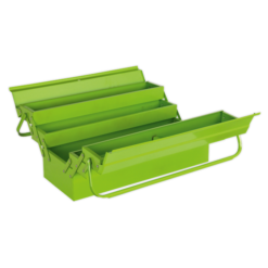 Sealey AP521HV Cantilever Metal Toolbox 4 Tray 530mm Long Hi-Vis Green