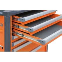 Beta C37/7 7 Drawer Mobile Roller Cabinet - Orange -SOCKET SETS & EXTENSION BARS Sales C37 2