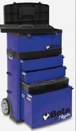 Beta C41H Two - Module Tool Trolley Cabinet - Blue -SOCKET SETS & EXTENSION BARS Sales C41H Blue bad pic