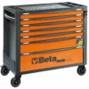 Beta RSC24AXL/7-O 7 Drawer Extra Long Mobile Roller Cabinet With Anti-Tilt System - Orange