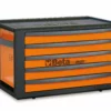 Beta RSC23T 5 Drawer Portable Tool Chest / Top Box - Fluorescent Orange