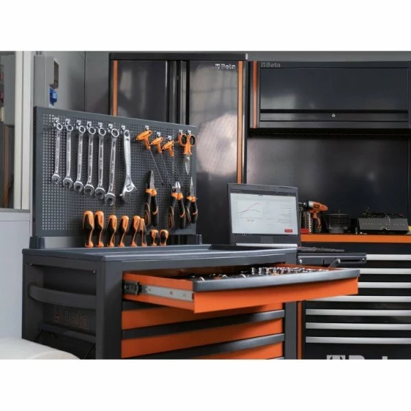 Beta RSC24/7 7 Drawer Mobile Roller Cabinet Orange 2 Beta RSC24/7 7 Drawer Mobile Roller Cabinet Orange - Image 2