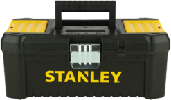 Stanley STST1-75515 Essential 12.5" Toolbox With Organiser Top, Metal Latch. Tool Box -SOCKET SETS & EXTENSION BARS Sales STST1 75515front