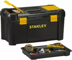 Stanley STST1-75520 Essential 19" Toolbox With Organiser Top, Plastic Latches. Tool Box