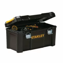 Stanley STST1-75521 Essential 19" Toolbox With Organiser Top, Metal Latches. Tool Box -SOCKET SETS & EXTENSION BARS Sales STST1 75521opentools