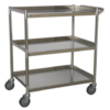 Sealey CX410SS Workshop Trolley 3-Level Stainless Steel