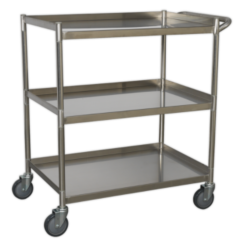 Sealey CX410SS Workshop Trolley 3-Level Stainless Steel
