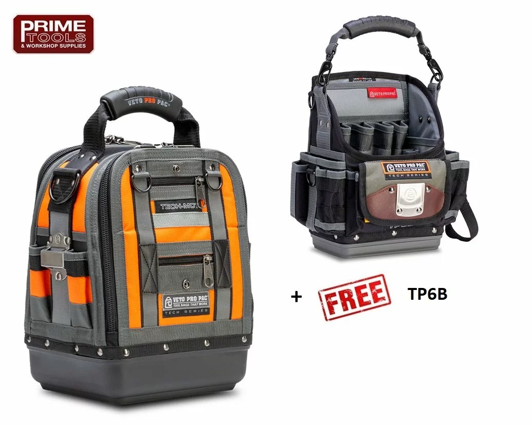 Veto Pro Pac TECH MCT HiViz Orange Tool Bag + TP6B FREE 1 Veto Pro Pac TECH MCT HiViz Orange Tool Bag + TP6B FREE