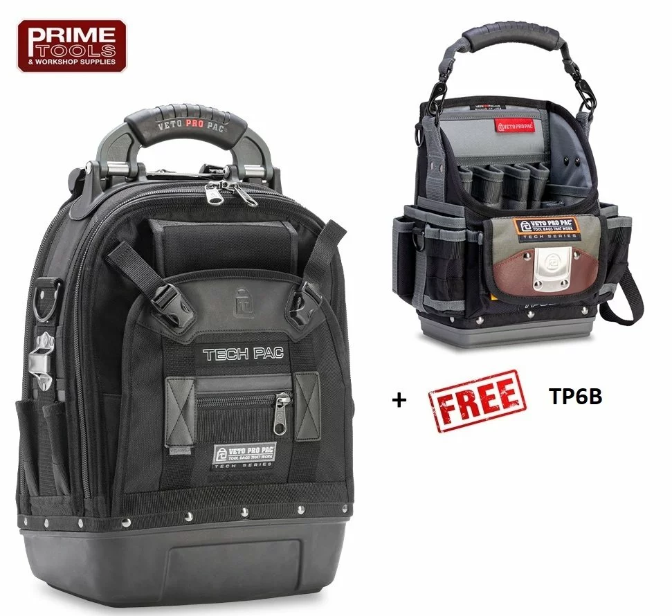 Veto Pro Pac TECH-PAC BLACKOUT Tool Backpack / Rucksack + TP6B FREE 1 Veto Pro Pac TECH-PAC BLACKOUT Tool Backpack / Rucksack + TP6B FREE