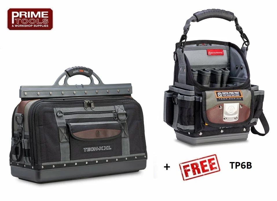 Veto Pro Pac TECH XXL Tool Bag + TP6B FREE 1 Veto Pro Pac TECH XXL Tool Bag + TP6B FREE