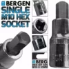 US PRO By BERGEN BERGEN Hex Socket H10mm 1/2" Drive 55mm 10mm Hex Key Single Socket Allen Key