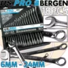 US PRO By BERGEN US.PRO By BERGEN Combination Spanners Combi Wrench Set 18pc 6-24mm Open & Ring End Spanner