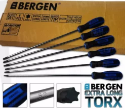 US PRO By BERGEN Magnetic TORX S2 Screwdriver Set Star Set T10-T30 Torx Drive