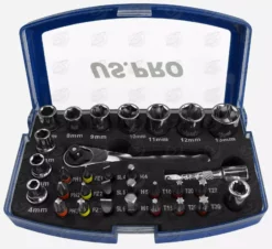 US PRO By BERGEN BERGEN Hex Torx Phillips Pozi Slotted BIT Socket Set 1/4" 31pc Screwdriver Bits -SOCKET SETS & EXTENSION BARS Sales a2d4d5bf 59b4 472c 8861 a05ec6013999