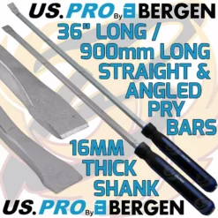 US PRO By BERGEN US.PRO By BERGEN Pry Bar 36" Extra Long Straight & Angled Hammer Through Jemmy HEAVY DUTY