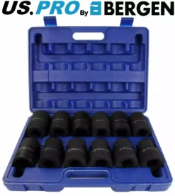 US PRO By BERGEN BERGEN 1"Inch DRIVE DEEP IMPACT 24-41mm Socket Set Long Reach Impact Sockets HGV -SOCKET SETS & EXTENSION BARS Sales a7853a14 d4b7 4eeb a76d 11825acca6ed