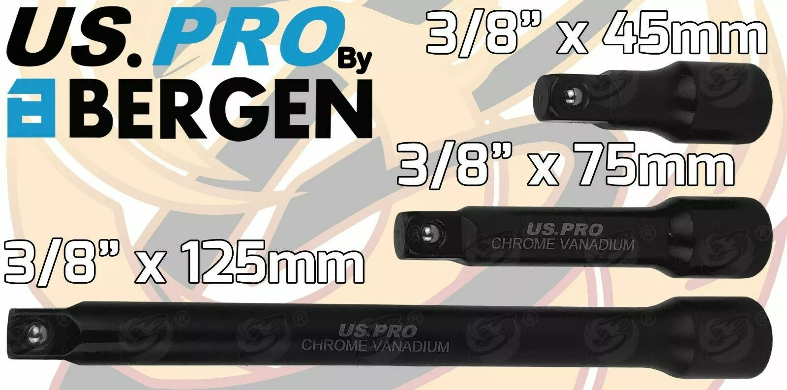 US PRO By BERGEN 1/4" & 3/8" & 1/2" Drive IMPACT Extension Bars 45mm - 250mm 8 US PRO By BERGEN 1/4" & 3/8" & 1/2" Drive IMPACT Extension Bars 45mm - 250mm - Image 8