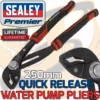 SEALEY 250mm Water Pump Pliers Quick Release Adjustable Water Pump Plier Grips