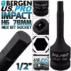 US PRO By BERGEN BERGEN H6 Impact Hex Bit Socket 1/2"Dr 6mm Impact Allen Key 78mm Long Hex Socket