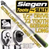 Sealey SIEGEN 1/2" Drive 72T Tooth EXTRA LONG 609mm Flexi Head Ratchet Handle 72 Tooth