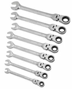 TOOLZONE 8 Piece FLEXI HEAD RATCHET Combination Spanner Set 8mm - 19mm -SOCKET SETS & EXTENSION BARS Sales af23f4da 8c5f 4b17 867d dbbcf6a72efb