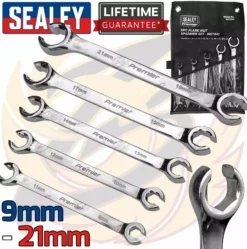 SEALEY 5 Piece Flare Nut Spanner Set 8mm - 24mm