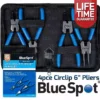 BLUESPOT 4 PC 6" Circlip Pliers Internal External Bent Nose Straight Tip Snap Ring Pliers