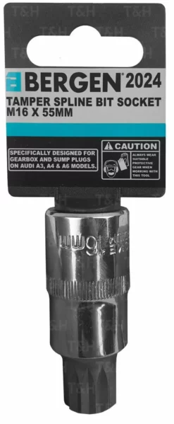 US PRO By BERGEN BERGEN Tamperproof Spline Socket M16mm 1/2" Drive 55mm X M16mm Single Socket -SOCKET SETS & EXTENSION BARS Sales b39486e8 d861 4e95 a37c da8756be4346