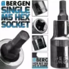 US PRO By BERGEN BERGEN Hex Socket H5mm 1/2" Drive 55mm 5mm Hex Key Single Socket Allen Key