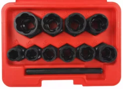 BlueSpot Locking Wheel Nut Removers 11pc 3/8" Nut Bolt Stud Extractor Twist Socket Set -SOCKET SETS & EXTENSION BARS Sales b6656796 7139 4d9b a446 7ecc80288a4f