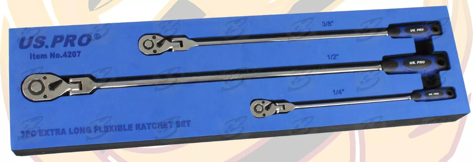 US PRO By BERGEN US.PRO By BERGEN Extra Long Flexible Ratchets 1/2"Dr 3/8" 1/4" Drive 72T Reversible Handle 6 US PRO By BERGEN US.PRO By BERGEN Extra Long Flexible Ratchets 1/2"Dr 3/8" 1/4" Drive 72T Reversible Handle - Image 6