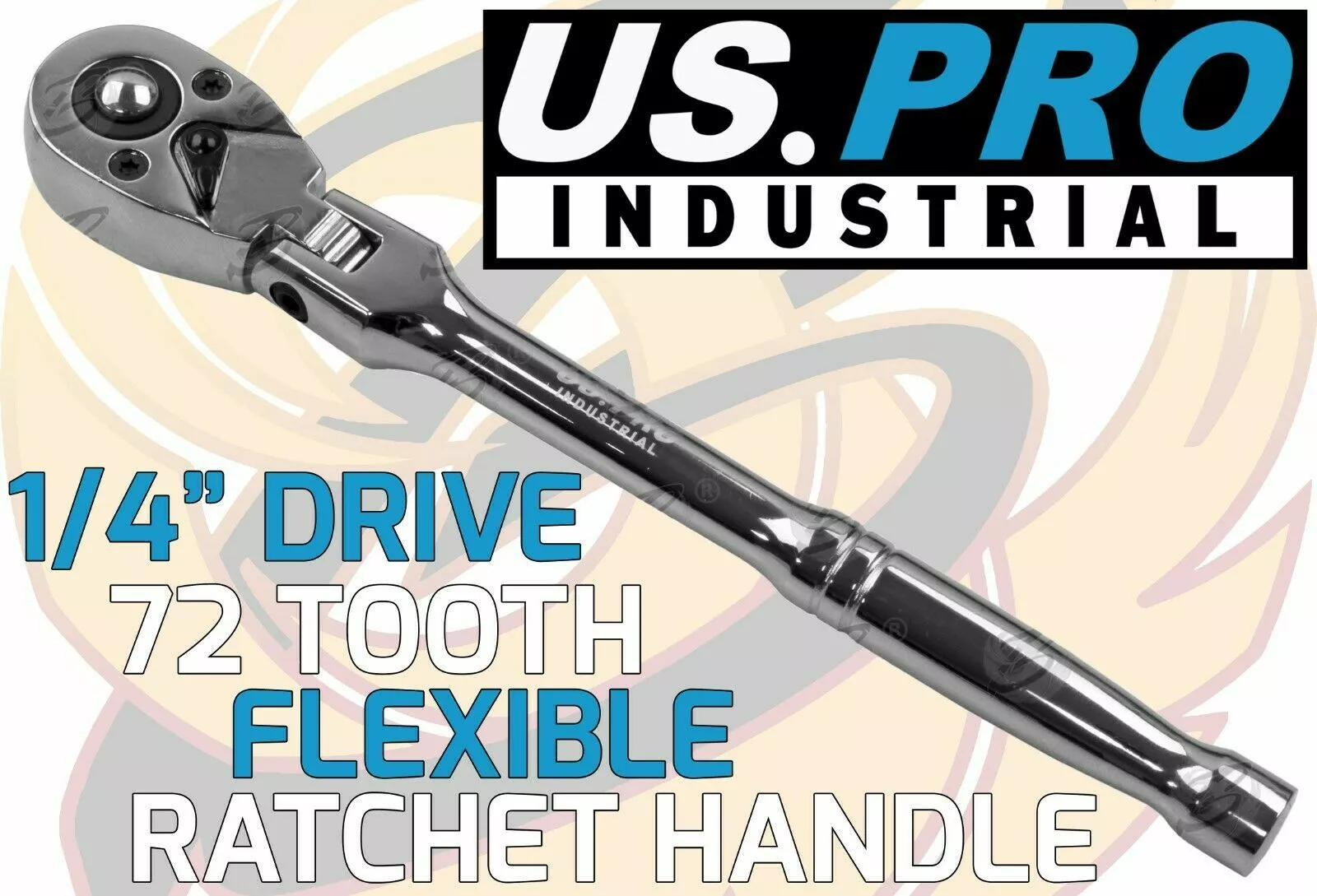 US PRO By BERGEN US.PRO INDUSTRIAL 1/4" Drive 72 Tooth Quick Release Flexible Ratchet Handle 4201 2 US PRO By BERGEN US.PRO INDUSTRIAL 1/4" Drive 72 Tooth Quick Release Flexible Ratchet Handle 4201 - Image 2