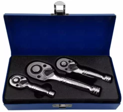 TOOLZONE 3pc Stubby Ratchet Handles 1/4" 3/8" 1/2" Drive Reversible Socket Wrench Set 72T -SOCKET SETS & EXTENSION BARS Sales b94fff95 a26c 4e3a 90c8 9e7291f9ce4b