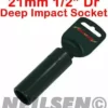 NEILSEN 1/2" Drive 21mm Deep Impact Socket