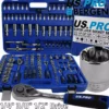 US PRO By BERGEN BERGEN Super Lock Socket & Ratchet Set E-Torx 6 Point HEX TORX 1/4" 3/8" 1/2"