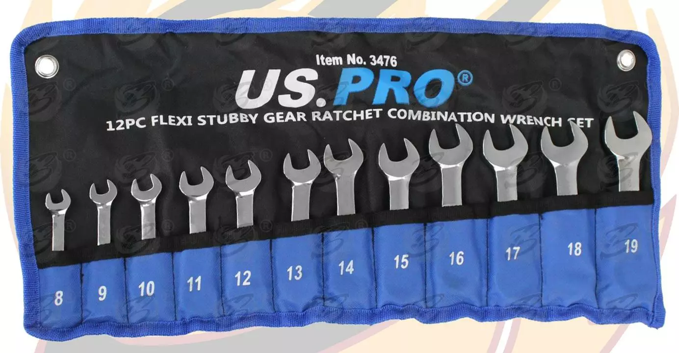 US PRO By BERGEN US.PRO By BERGEN Flexi Head Stubby Ratchet Spanner Set Flexible Ratchet Combination Wrench 5 US PRO By BERGEN US.PRO By BERGEN Flexi Head Stubby Ratchet Spanner Set Flexible Ratchet Combination Wrench - Image 5