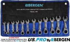 US PRO By BERGEN BERGEN Stubby Combi Ratchet Spanner 12pc Combination Wrench Tool Set 8-19mm -SOCKET SETS & EXTENSION BARS Sales bd45daf6 86d6 4f25 b1de 97f0c7ba6576