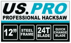 US PRO By BERGEN HACKSAW 12" 300mm PROFESSIONAL HEAVY DUTY Hacksaw 90° 45° Quick Change Blade -SOCKET SETS & EXTENSION BARS Sales c00ef032 f4c6 4db5 9409 5188c5c18780