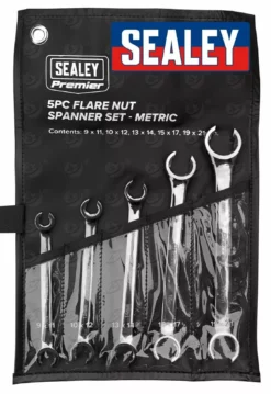SEALEY 5 Piece Flare Nut Spanner Set 8mm - 24mm -SOCKET SETS & EXTENSION BARS Sales c398c20b 2471 4a40 8e9a 9549b855610b